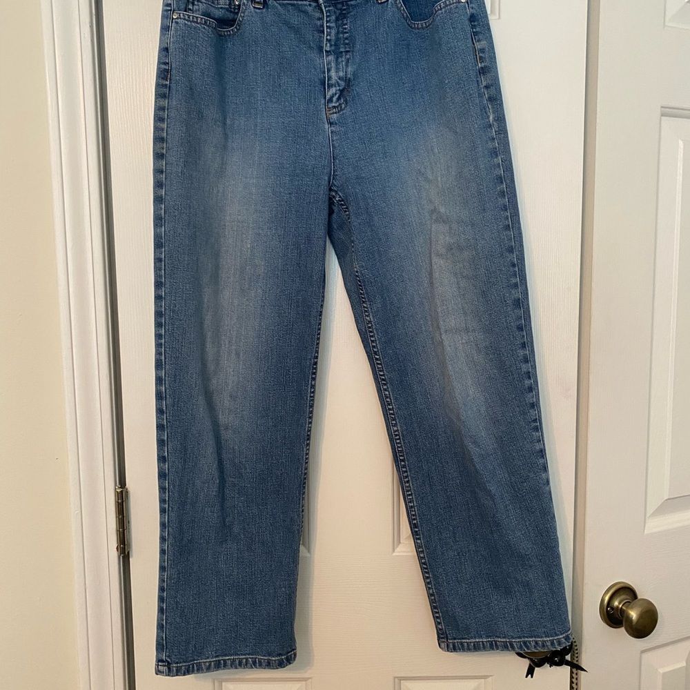 Talbots crop jeans with a touch of bling